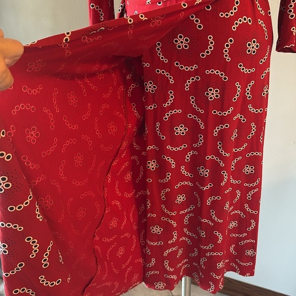 Mango Red Long Sleeve Wrap Dress - Picture 5 of 10